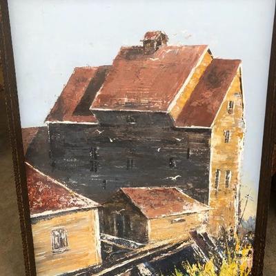 327:  Vintage Barn Painting