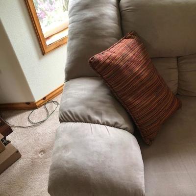 104:  Microfiber Couch and Matching Loveseat