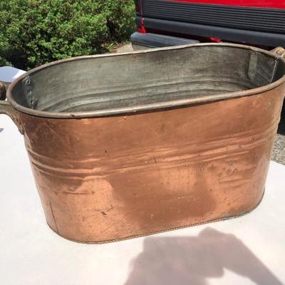 178:  Vintage Copper Tub 