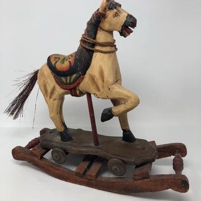 148:  Three Wooden Rocking Horses