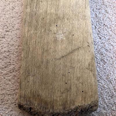 114: Antique Russian Wooden  Primitive Hand Carved Washboard