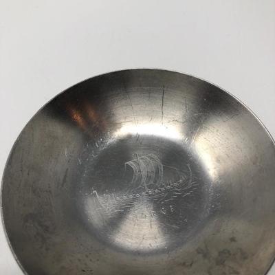 150:  Pewter Ashtray, Mid Century Serving Fork and Other Decor Items