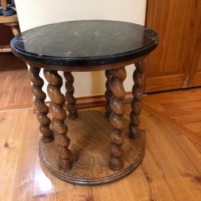 110:  Antique Marble Top Table