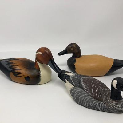 132:  Ornate Hand Painted Wood Ducks
