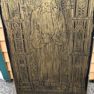 310:  Original Screen Rub Door Size Art Work 