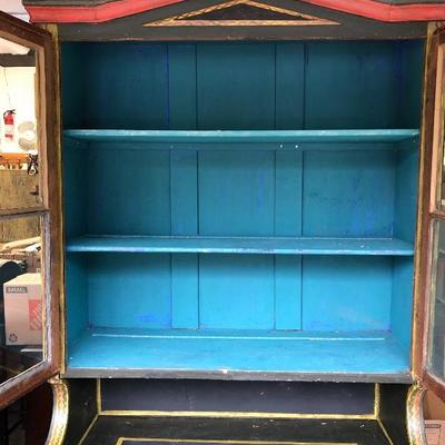 307:  Antique Frederick and Nelson China Display Cabinet