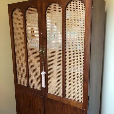 105:  Hand Made Solid Wood Media Hutch