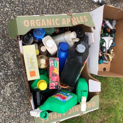 228:  Garden Wheelbarrow, Garden Tools and Chemicals