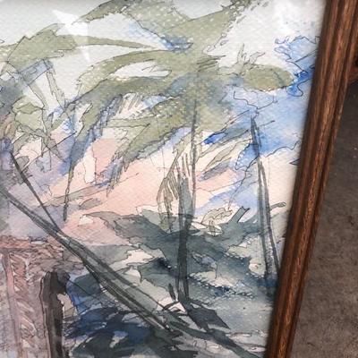 329: Vintage Water Color Painting