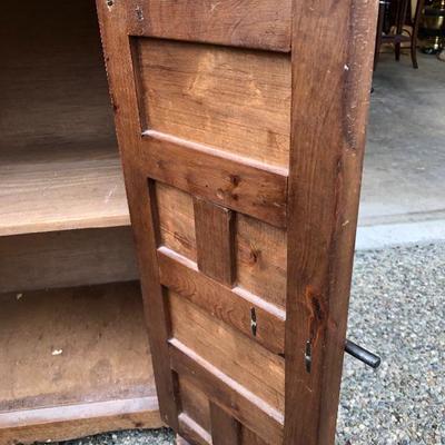 306:  Antique Solid Wood Entry Cabinet
