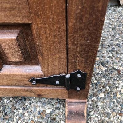 306:  Antique Solid Wood Entry Cabinet