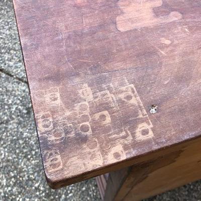 306:  Antique Solid Wood Entry Cabinet