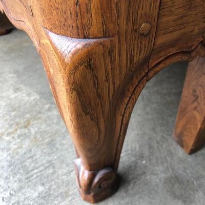 302:  Antique German Solid Wood Hand Carved Corner Hutch