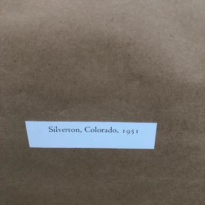 328:  Vintage Framed Photograph of Silverton Colorado 1951