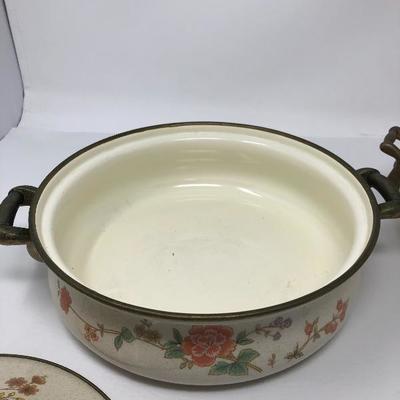 211:  Enamelware Lidded Casserole 