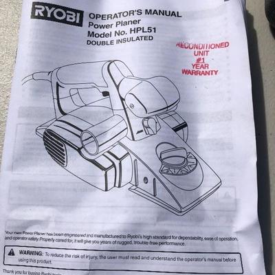 172:  Ryobi Hand Planer