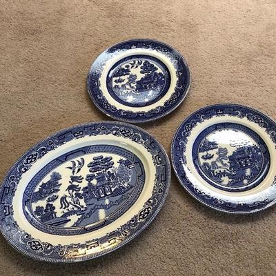 198:  Antique Staffordshire Platters