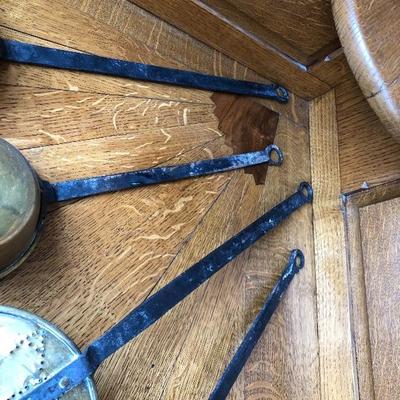 317:  Brass Fireplace Utensils