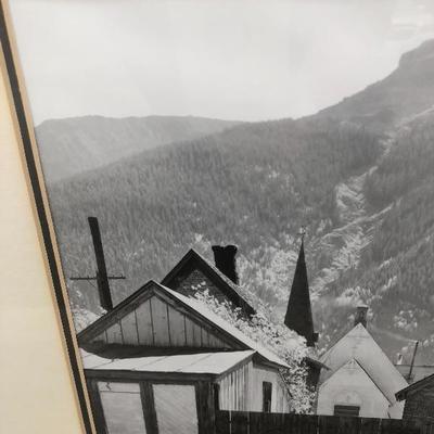 328:  Vintage Framed Photograph of Silverton Colorado 1951