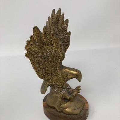 231:  Antique India Copper Pitcher/Vase, Brass Eagle and Brass Monkey's 