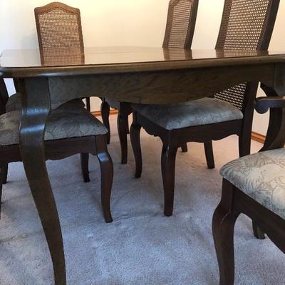 100:  Sears Vintage Dining Table With Six Chairs
