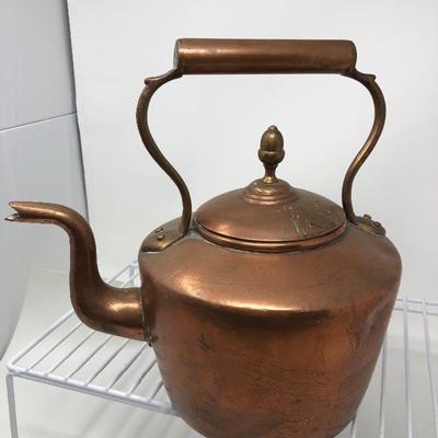 230:  Solid English Copper Pot with Solid Copper Tea Kettle