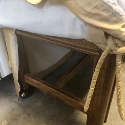 332:  Two Upholstered Stools on Rollers