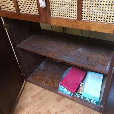 105:  Hand Made Solid Wood Media Hutch