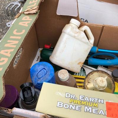 228:  Garden Wheelbarrow, Garden Tools and Chemicals