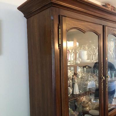101:  Sears Solid Wood  China Cabinet 
