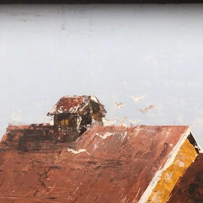 327:  Vintage Barn Painting