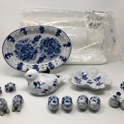 201:  Vintage Linens, Collectible Salt and Pepper Shakers and More