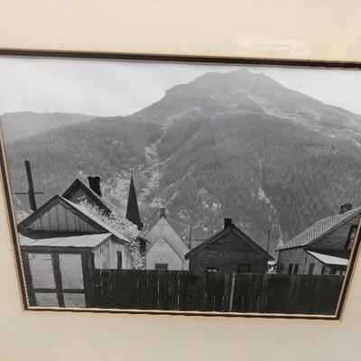 328:  Vintage Framed Photograph of Silverton Colorado 1951