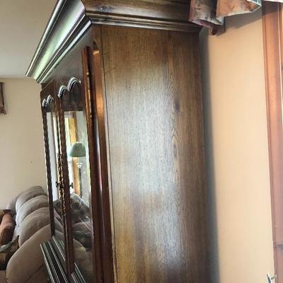 101:  Sears Solid Wood  China Cabinet 