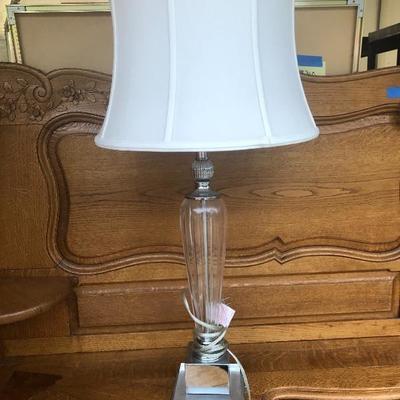 333:  Glass Art Deco Lamp 