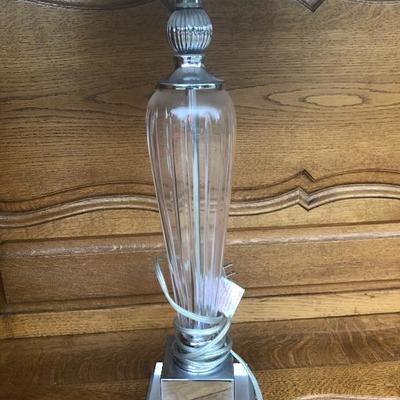 333:  Glass Art Deco Lamp 