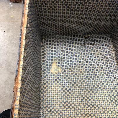 177:  Antique Well Traveled Travel Trunk 