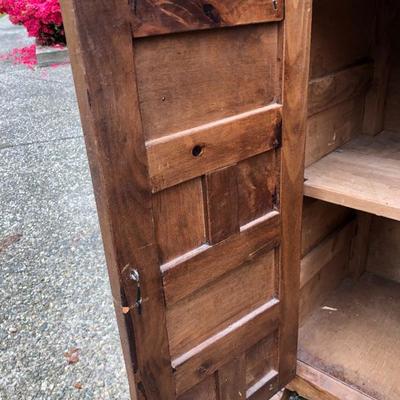 306:  Antique Solid Wood Entry Cabinet