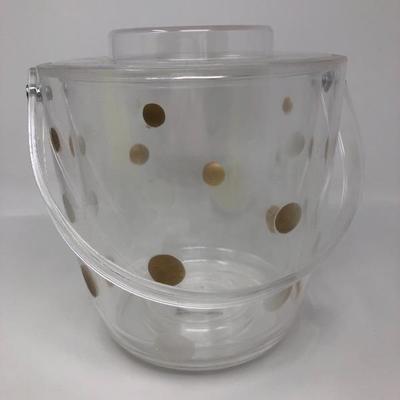 193:  Mid Century Ice Bucket, Yellow Vase, China Decor and Glass