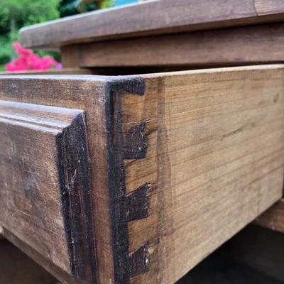 306:  Antique Solid Wood Entry Cabinet