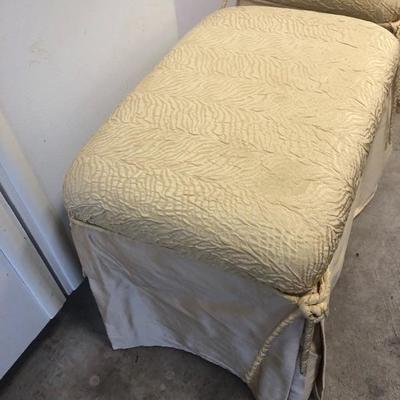 332:  Two Upholstered Stools on Rollers
