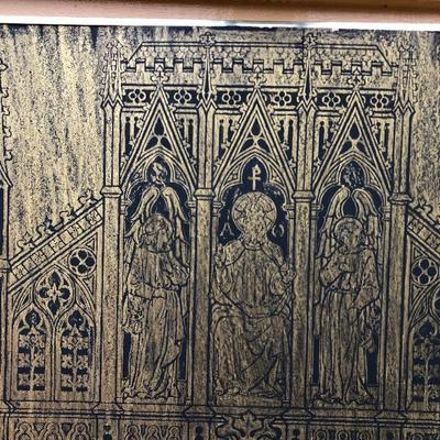 310:  Original Screen Rub Door Size Art Work 