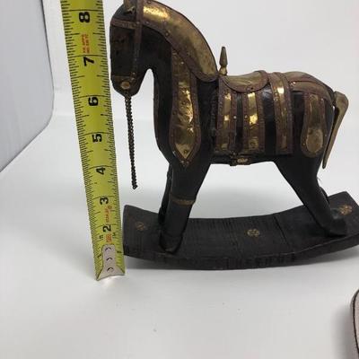 186:  Indonesian Rocking Horse with Decorative Plate