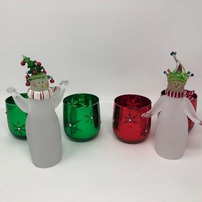 134:  Signed Handpainted Ceramic Deer and Christmas Collectibles