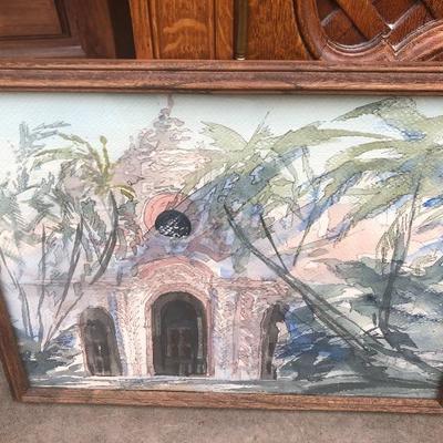 329: Vintage Water Color Painting