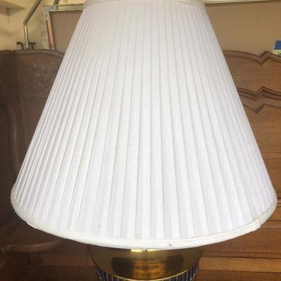 334:  Marble and Brass Lamp 