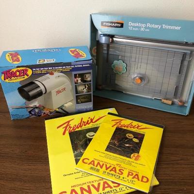 216:  Tracer Projector, Rotary Trimmer and Canvas Paper 
