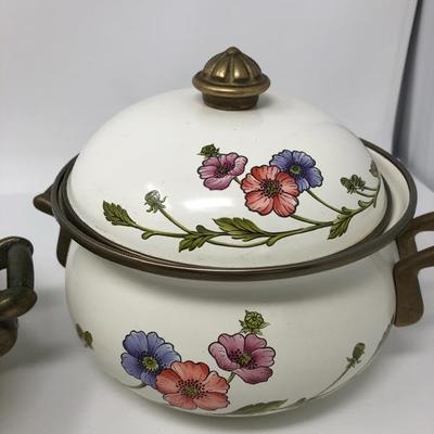 211:  Enamelware Lidded Casserole 