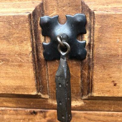 306:  Antique Solid Wood Entry Cabinet