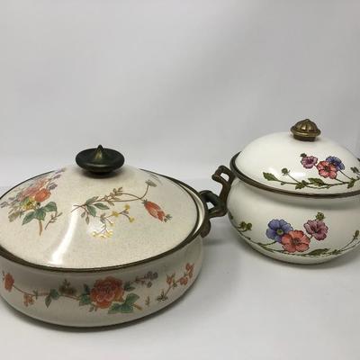 211:  Enamelware Lidded Casserole 